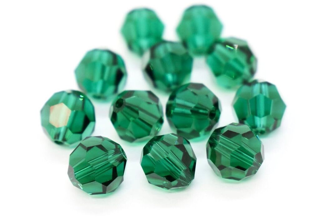 7283 100pcs Adabele Austrian 10mm Faceted Loose Round Crystal Beads Emerald View 4